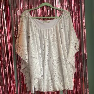 White lace flowy top